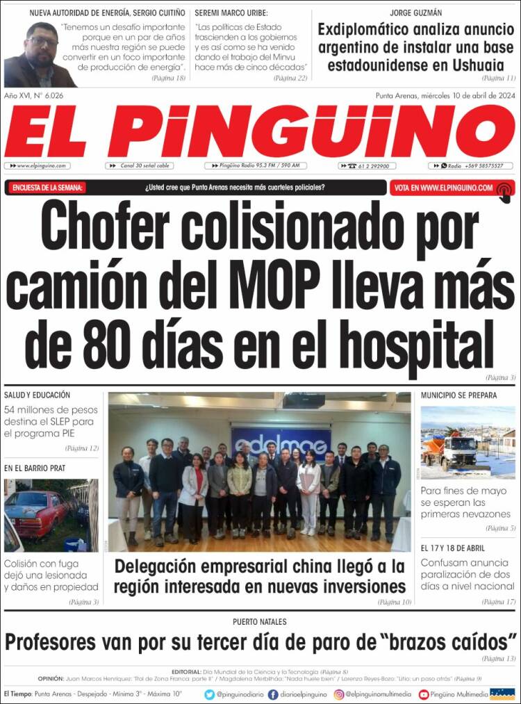 Portada de El Pingüino (Chile)