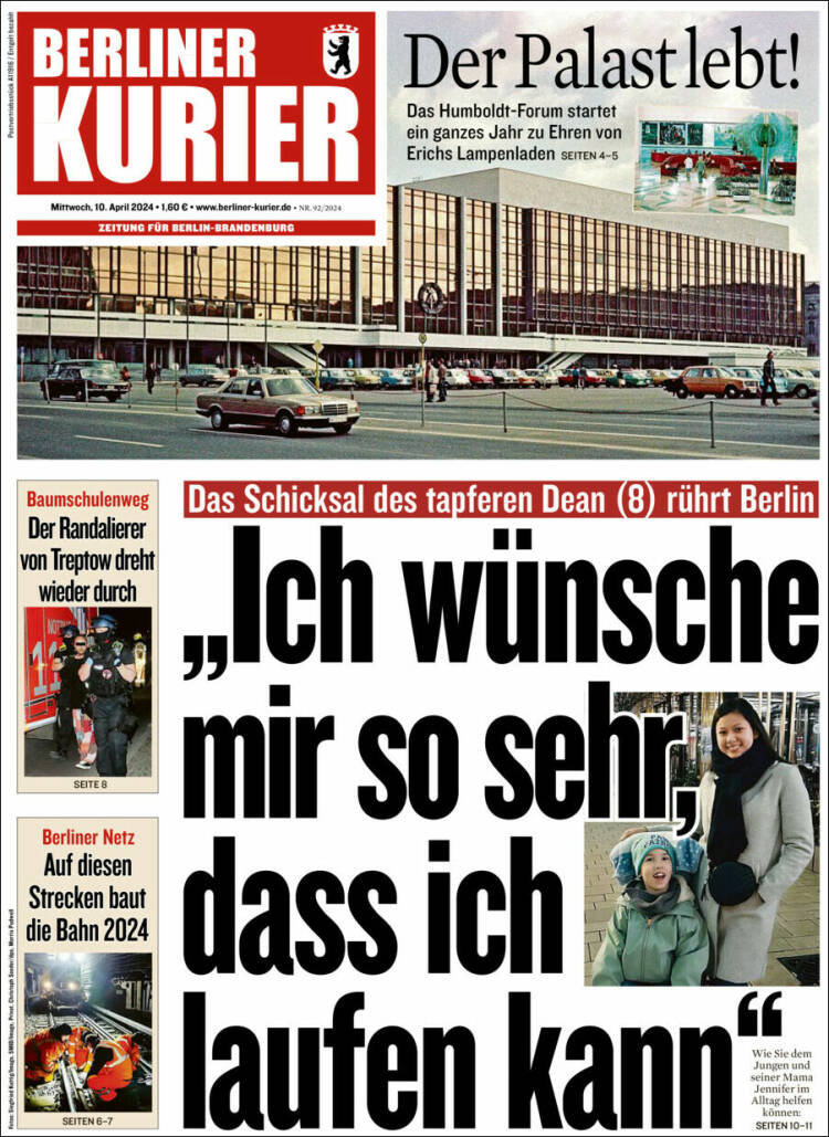 Portada de Berliner Kurier - Startseite BK (Alemania)