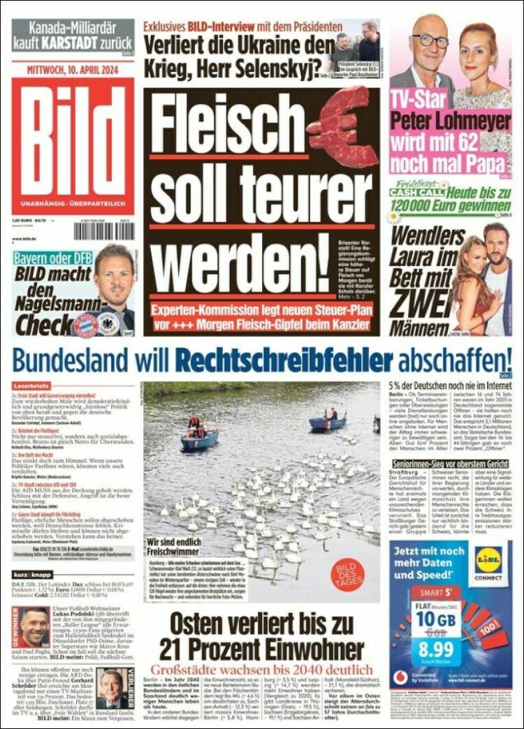 Portada de Bild (Alemania)