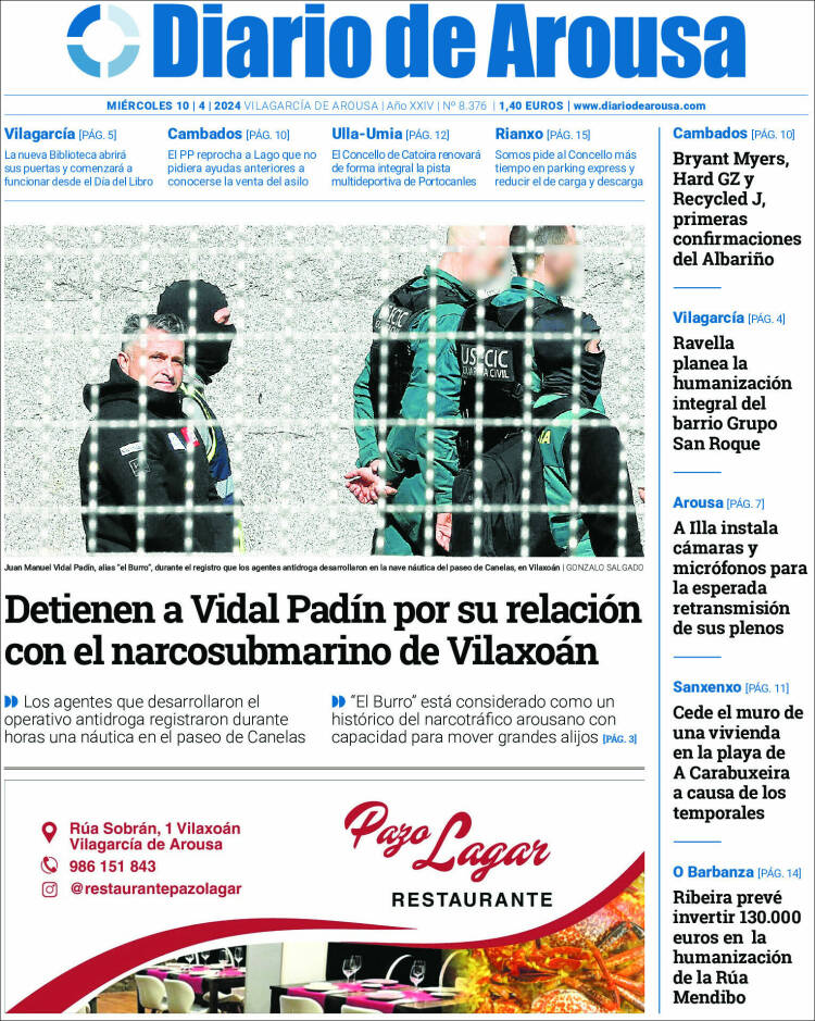 Portada de Diario de Arousa (España)