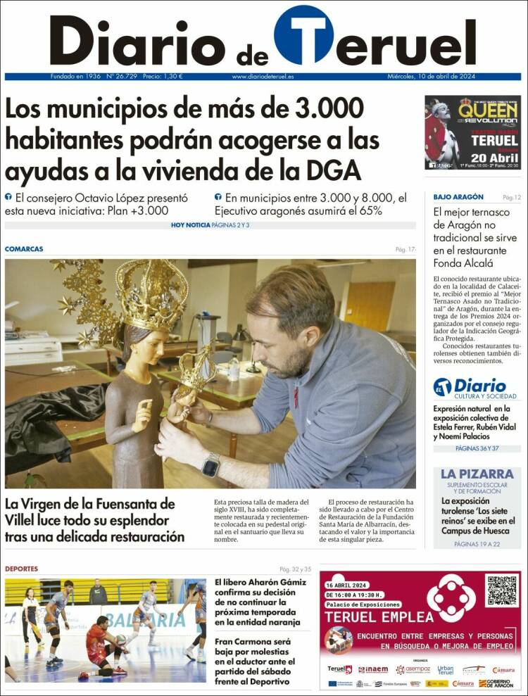 Portada de Diario de Teruel (España)