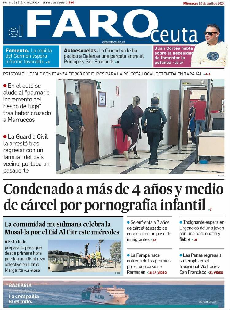 Portada de El Faro de Ceuta (España)