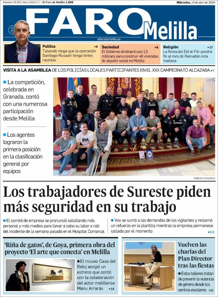 Portada de El Faro de Melilla (España)