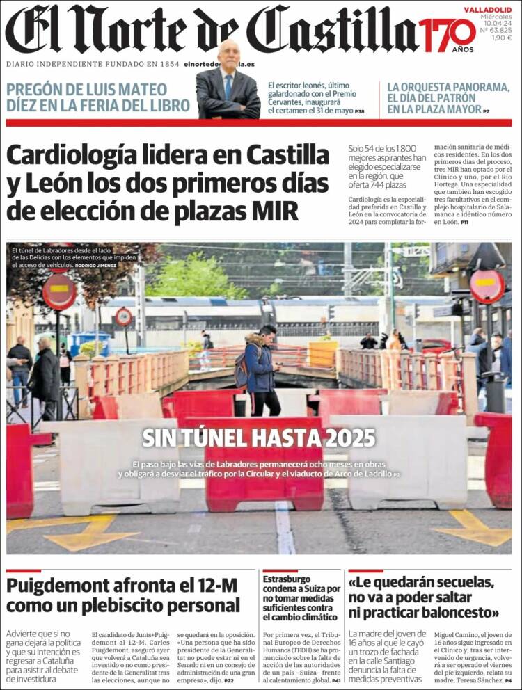 Portada de Norte de Castilla - Valladolid (España)
