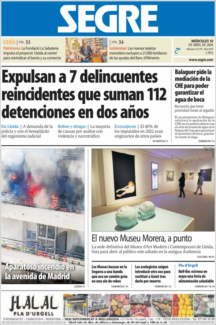 Portada de Segre  (España)