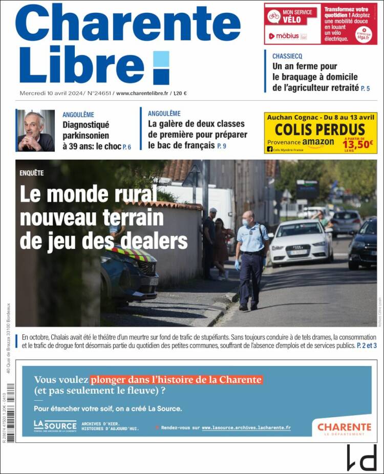 Portada de Charente Libre (Francia)