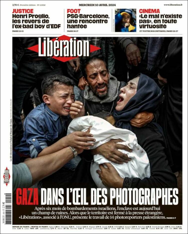 Portada de Libération (Francia)