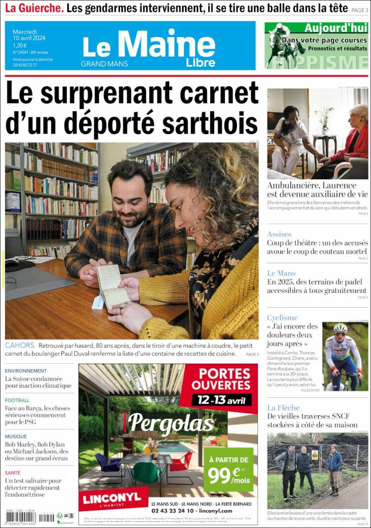 Portada de Le Maine Libre (Francia)