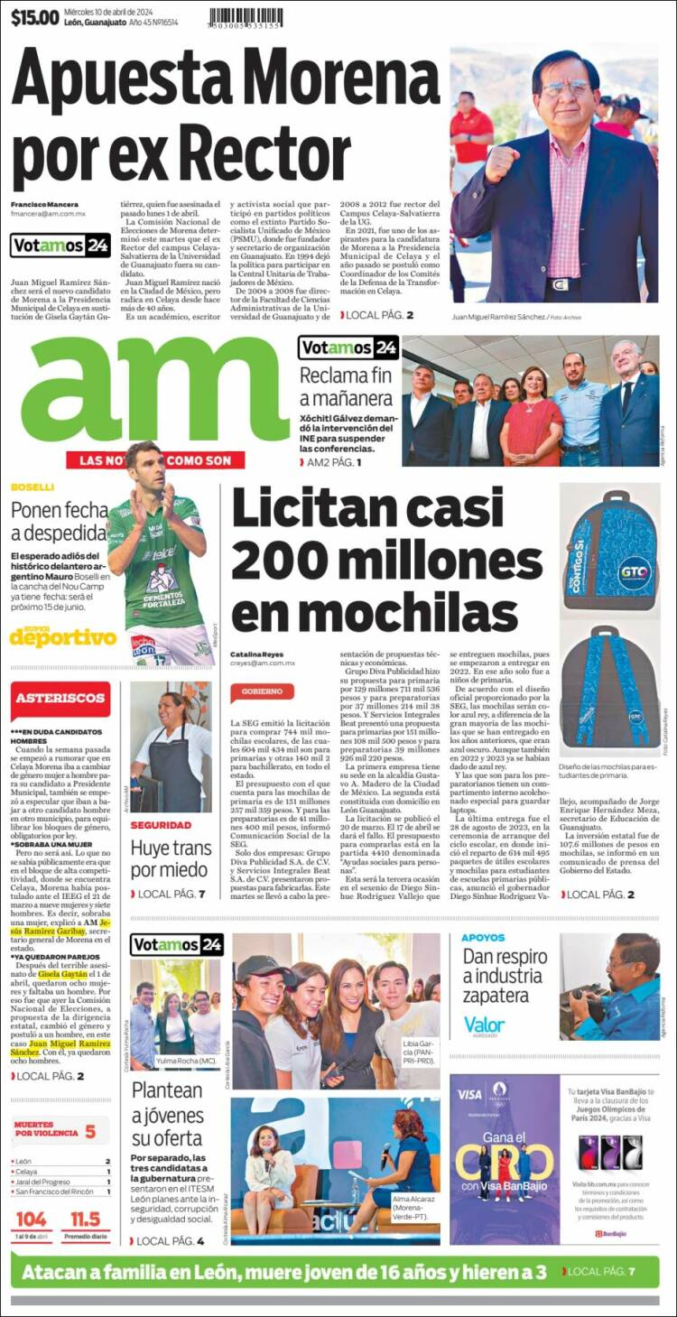 Portada de Al Día A.M. (México)