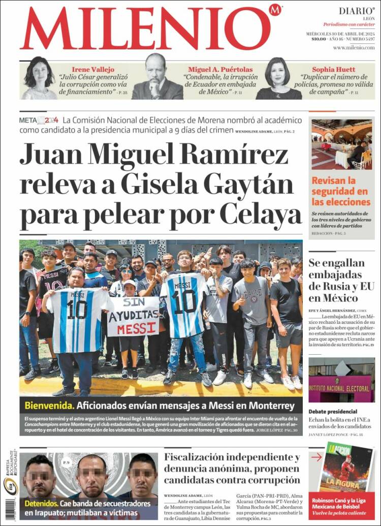 Portada de Milenio de León (México)