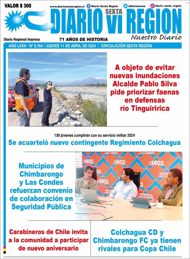 Portada de Diario VI Región (Chile)