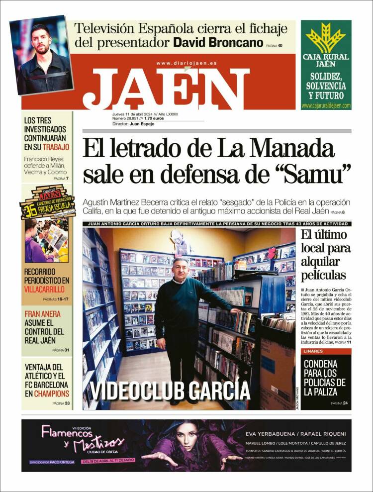 Portada de Diario Jaén (España)