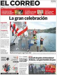 Portada de El Correo - Guipuzcoa (España)