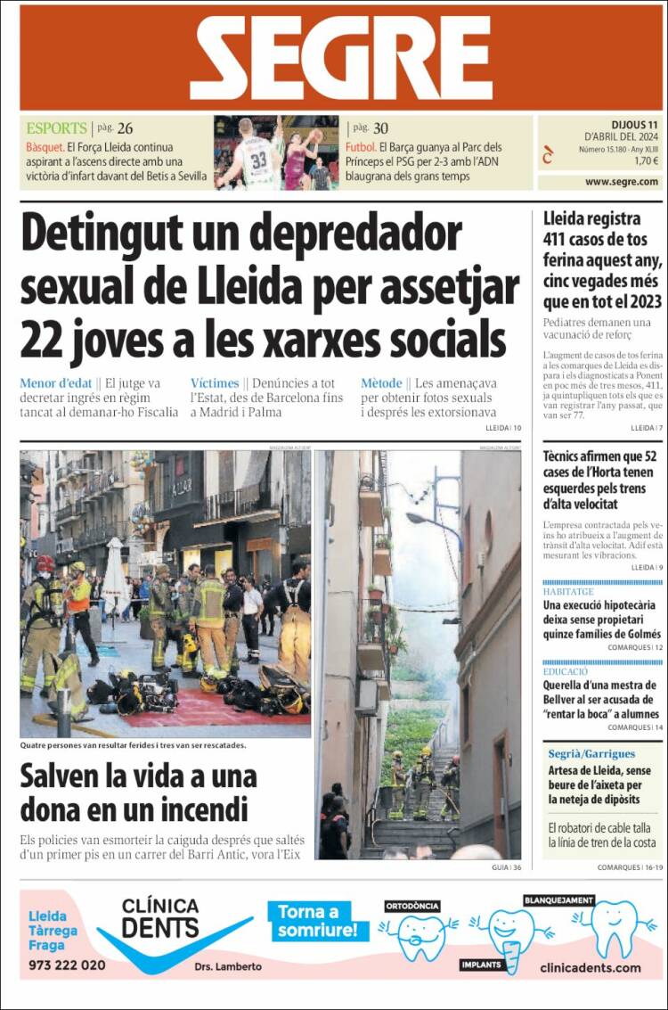 Portada de Segre (España)