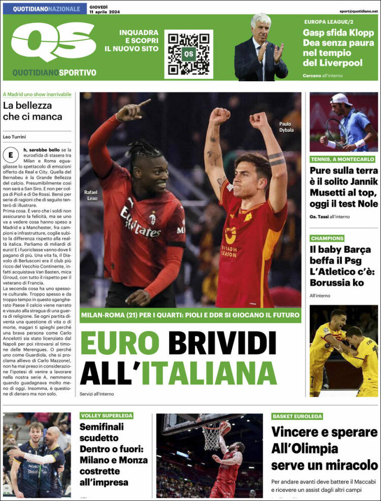 Portada de Quotidiano Sportivo (Italia)