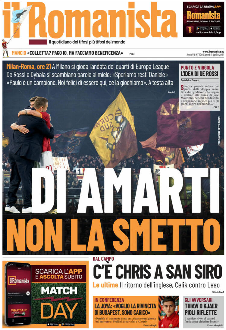 Portada de Romanista (Italia)