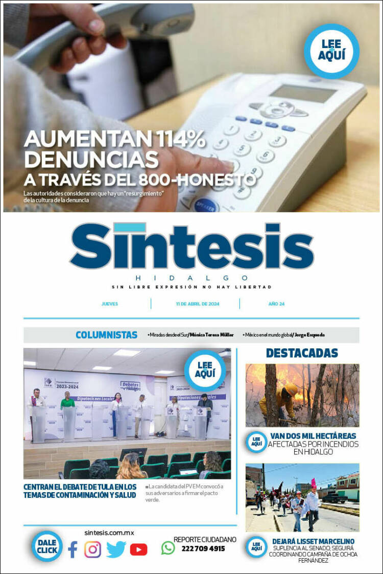 Portada de Sistesis - Hidalgo (M&eacute;xico)