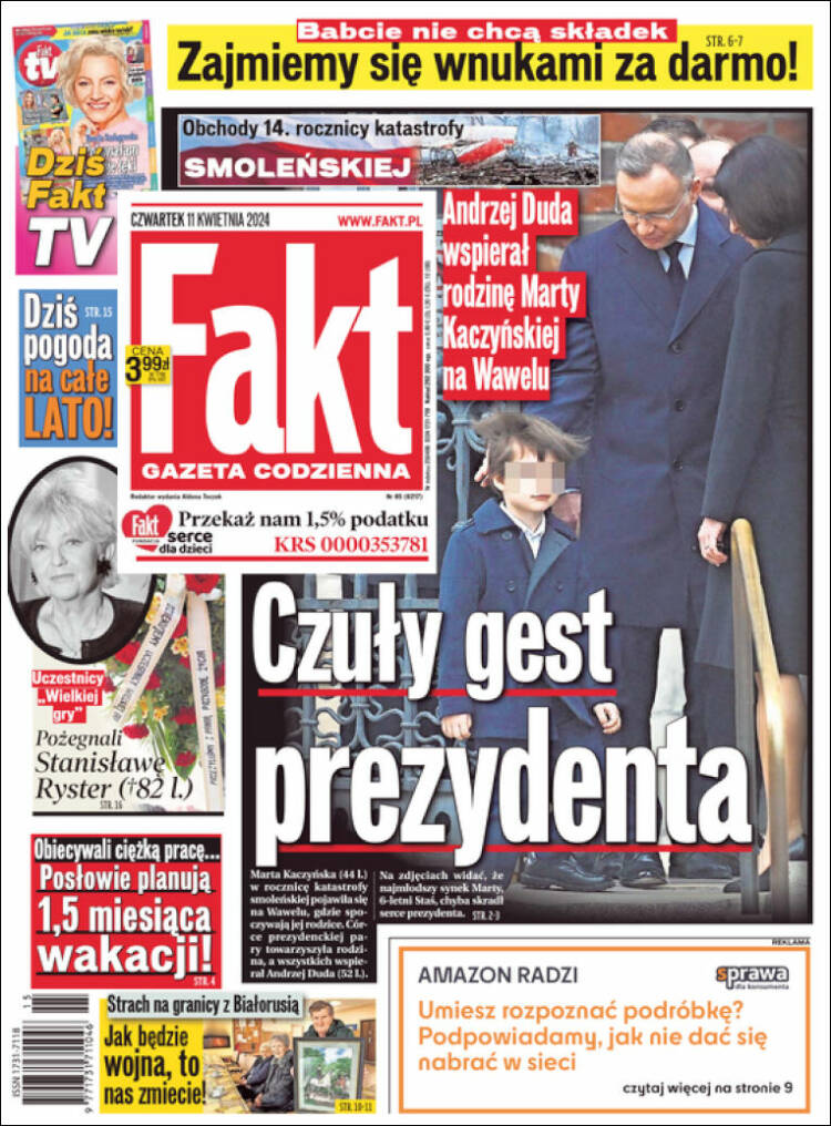 Portada de Fakt (Polonia)