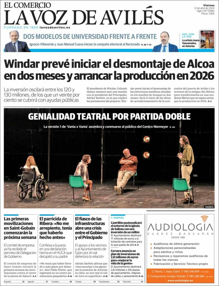 Portada de El Comercio - Avilés (España)