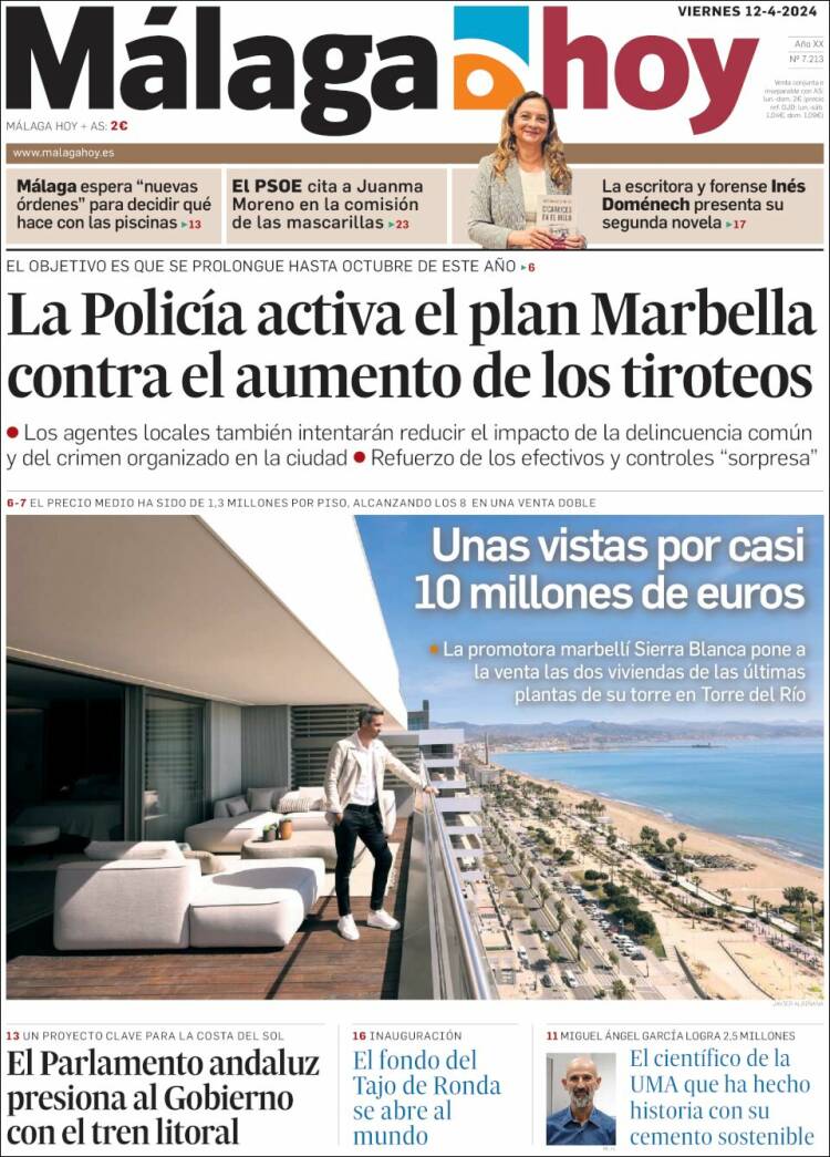 Portada de Málaga Hoy (España)