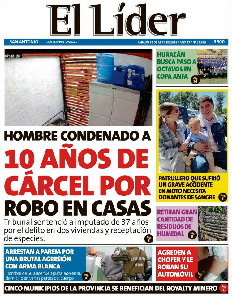 Portada de Lider de San Antonio (Chile)