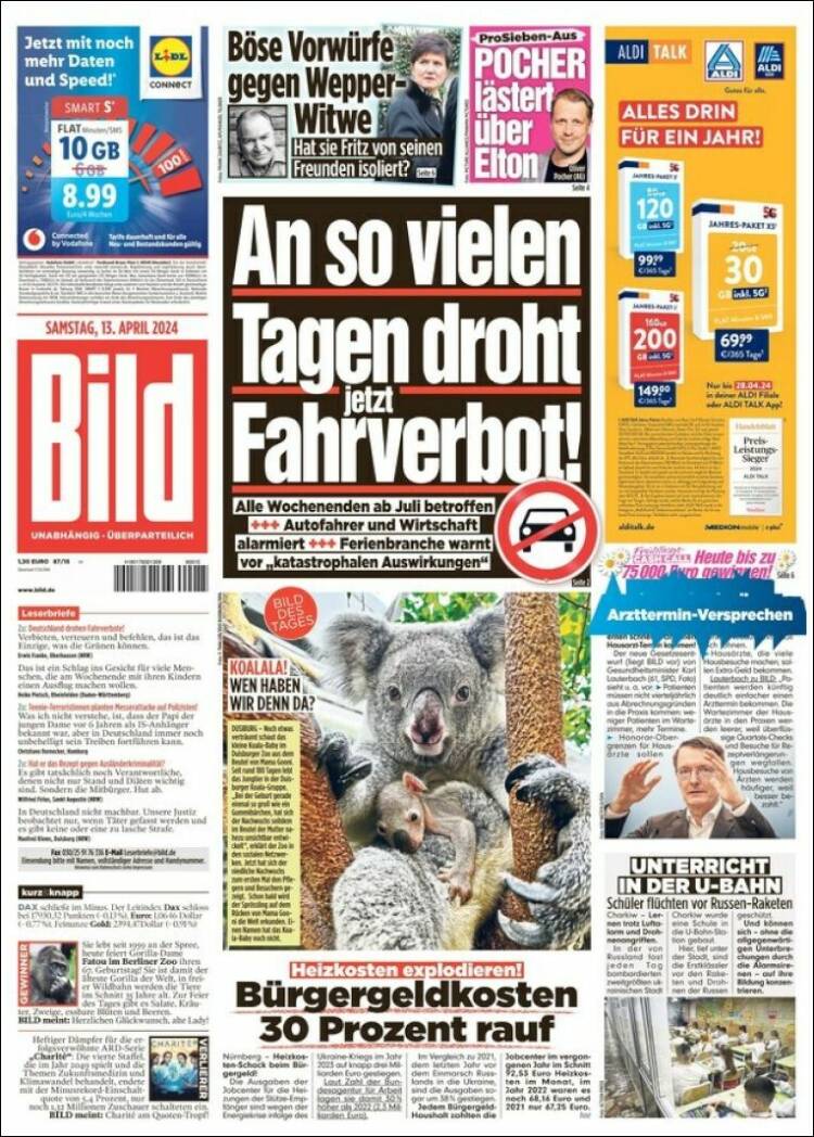 Portada de Bild (Alemania)