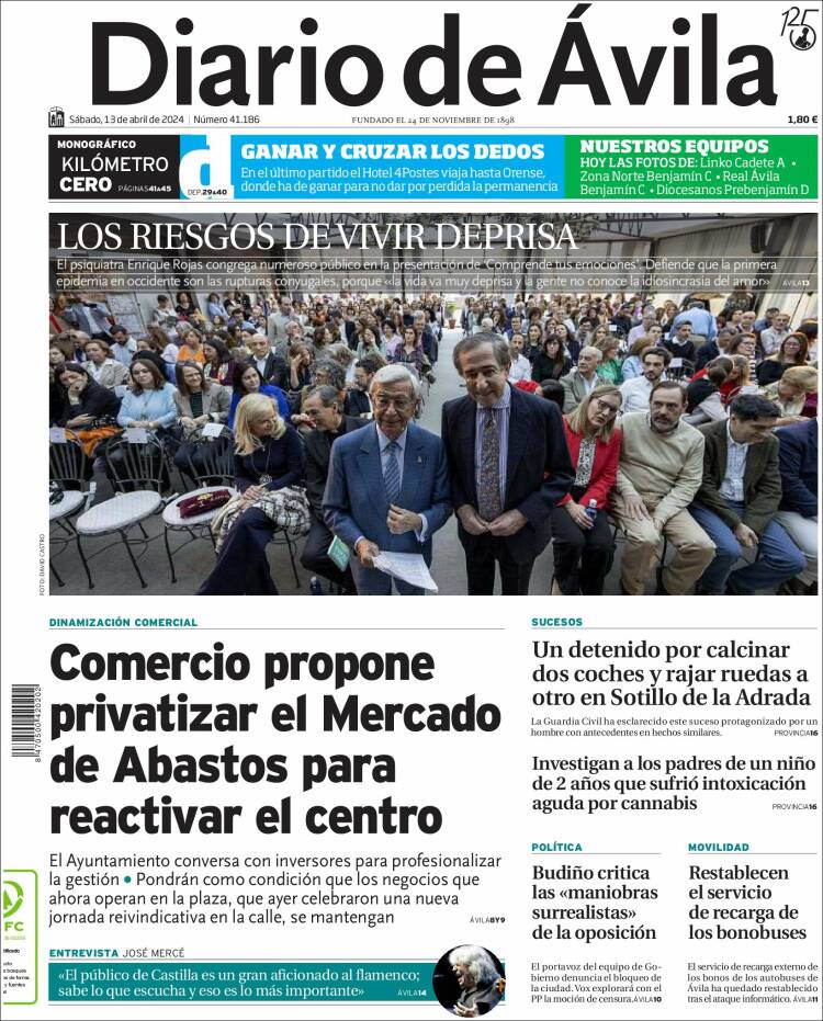 Portada de Diario de Ávila (España)