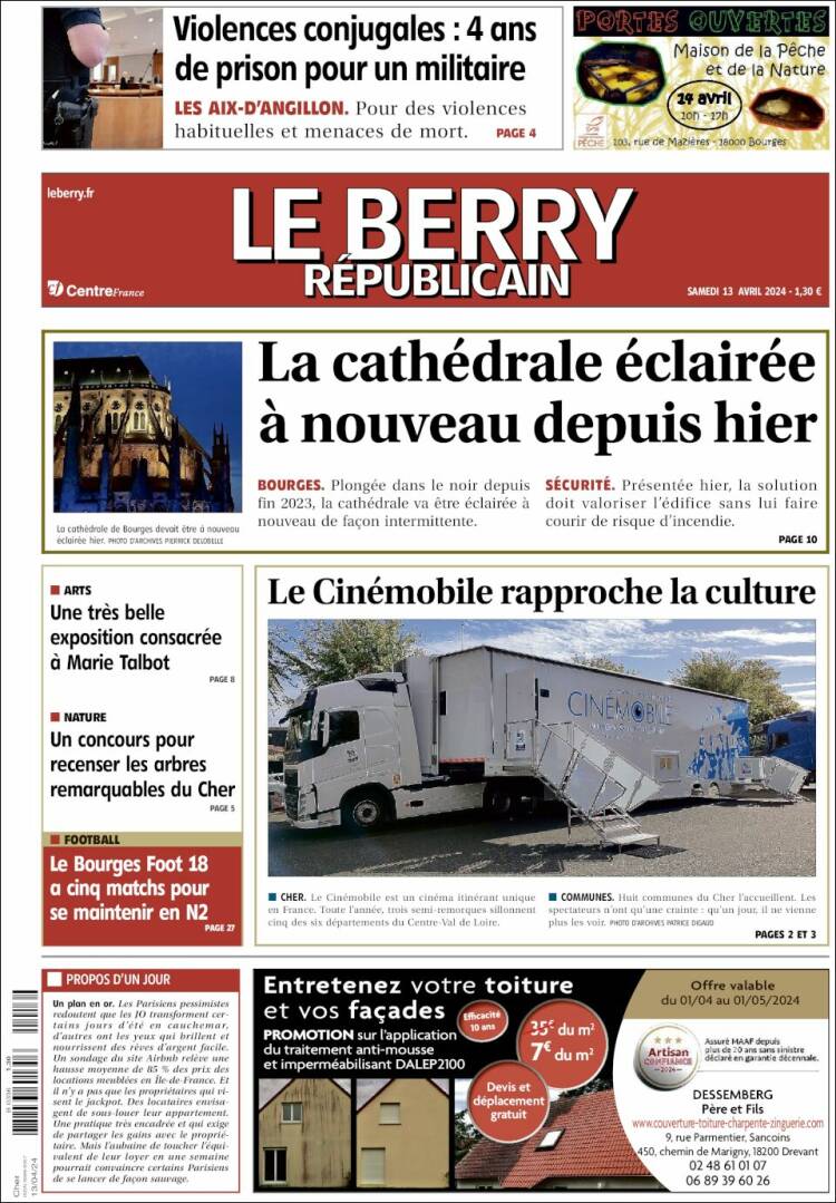 Portada de Berry Republicain (Francia)