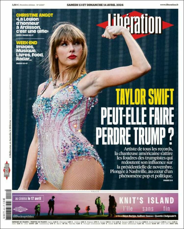 Portada de Libération (Francia)