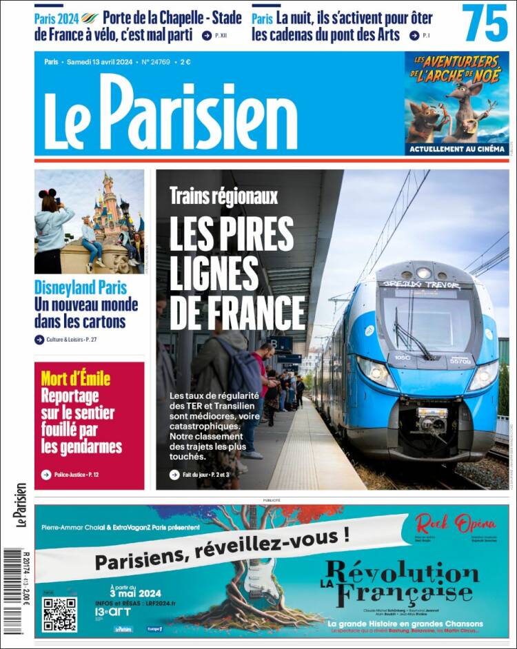 Portada de Le Parisien (Francia)