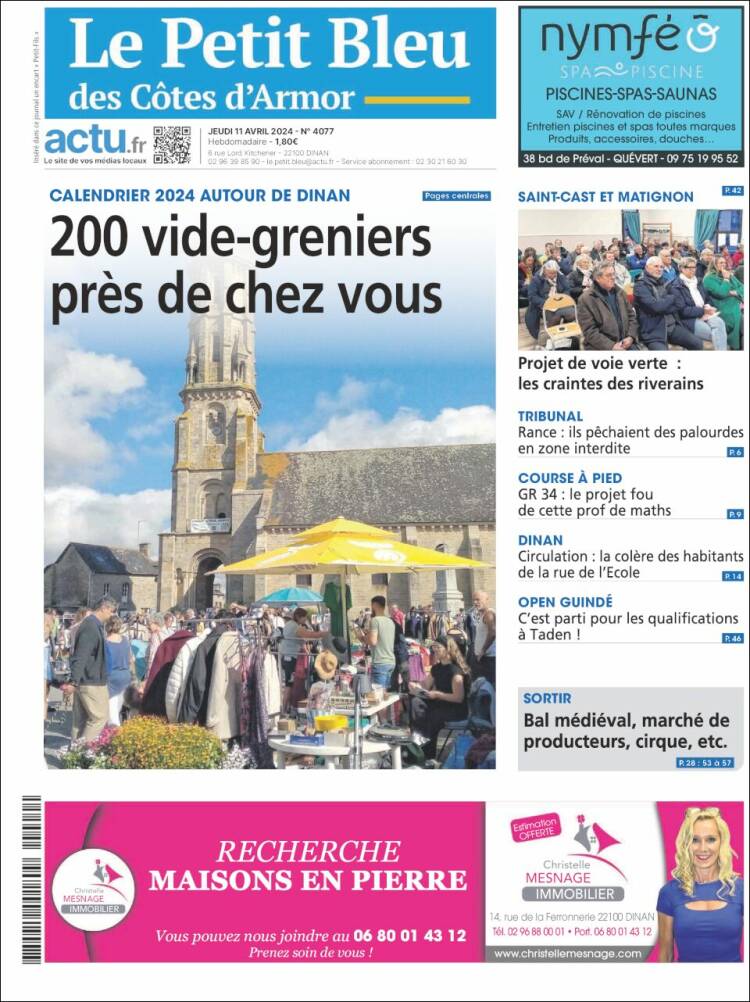 Portada de Le Petit Bleu (Francia)