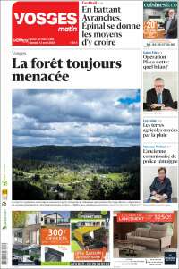 Portada de Vosges Matin (Francia)
