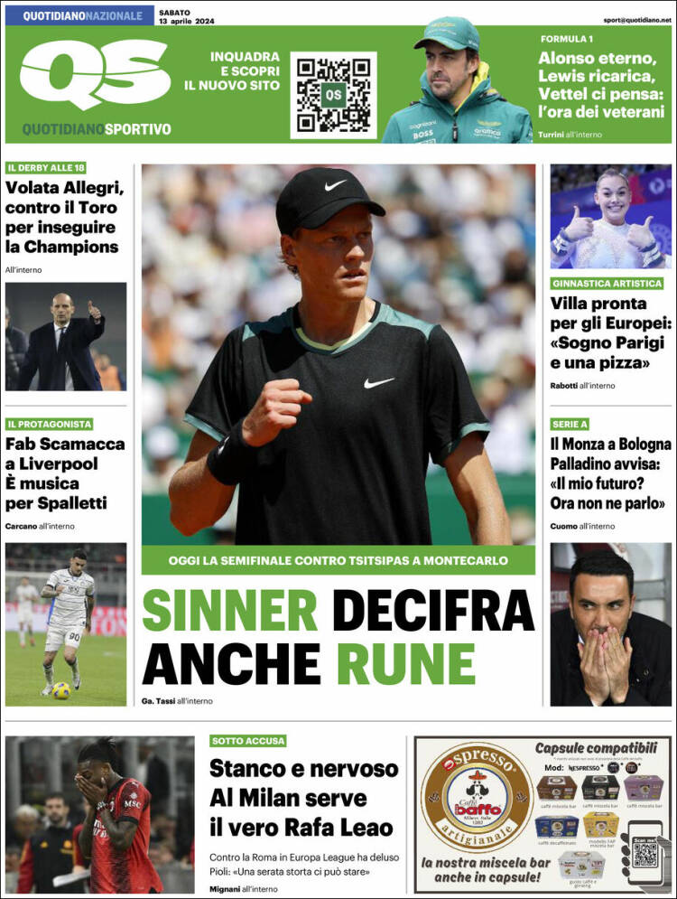 Portada de Quotidiano Sportivo (Italia)