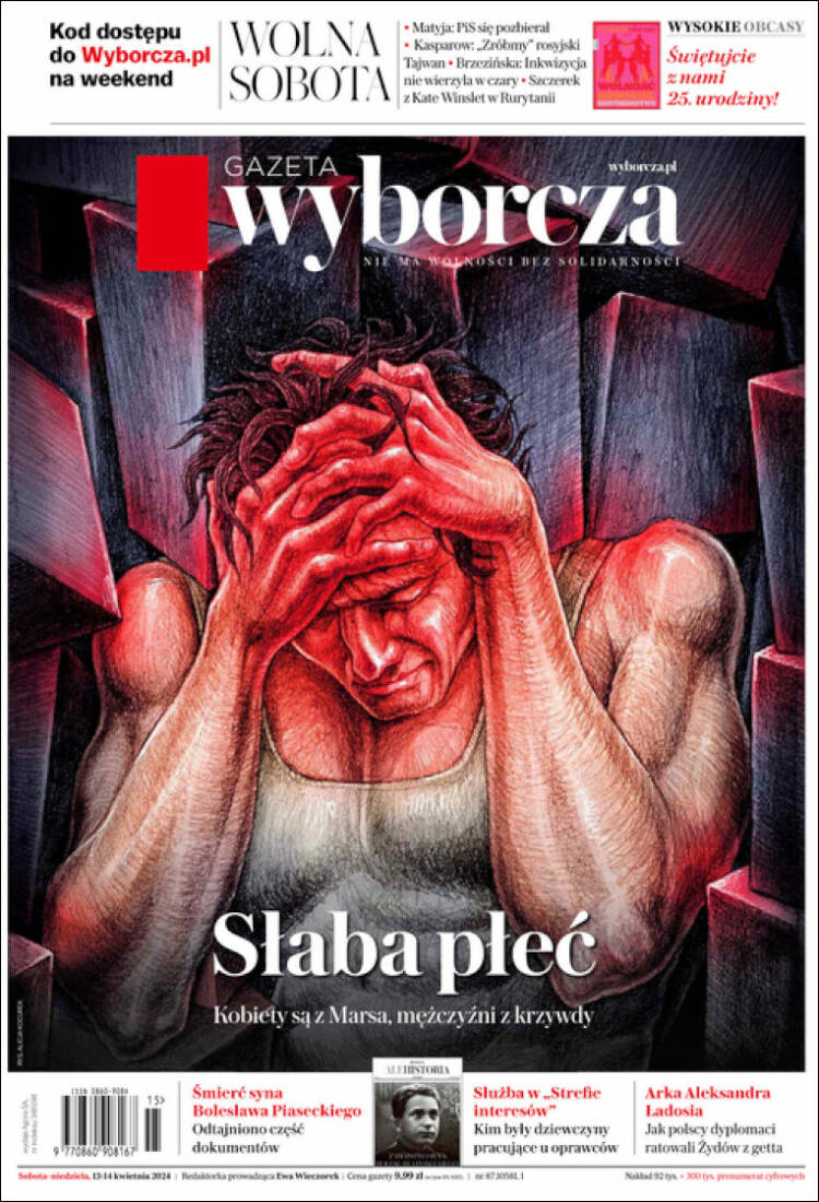 Portada de Gazeta Wyborcza (Polonia)