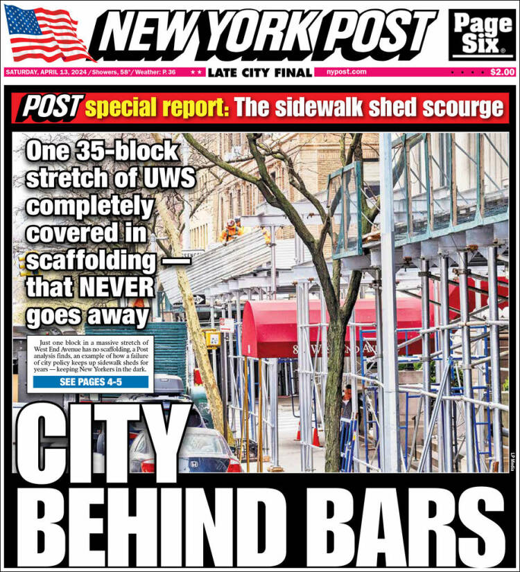 Portada de New York Post (USA)