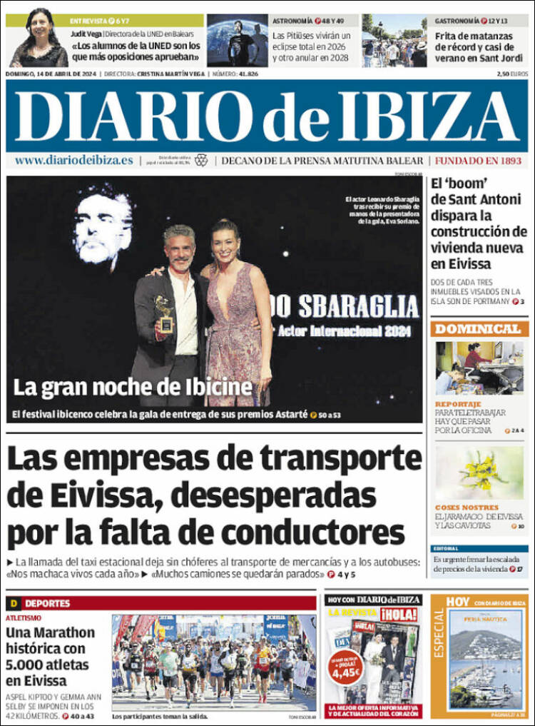 Portada de Diario de Ibiza (España)