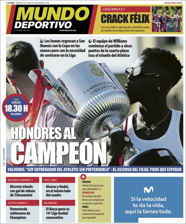 Portada de Mundo Deportivo Bizkaia (España)