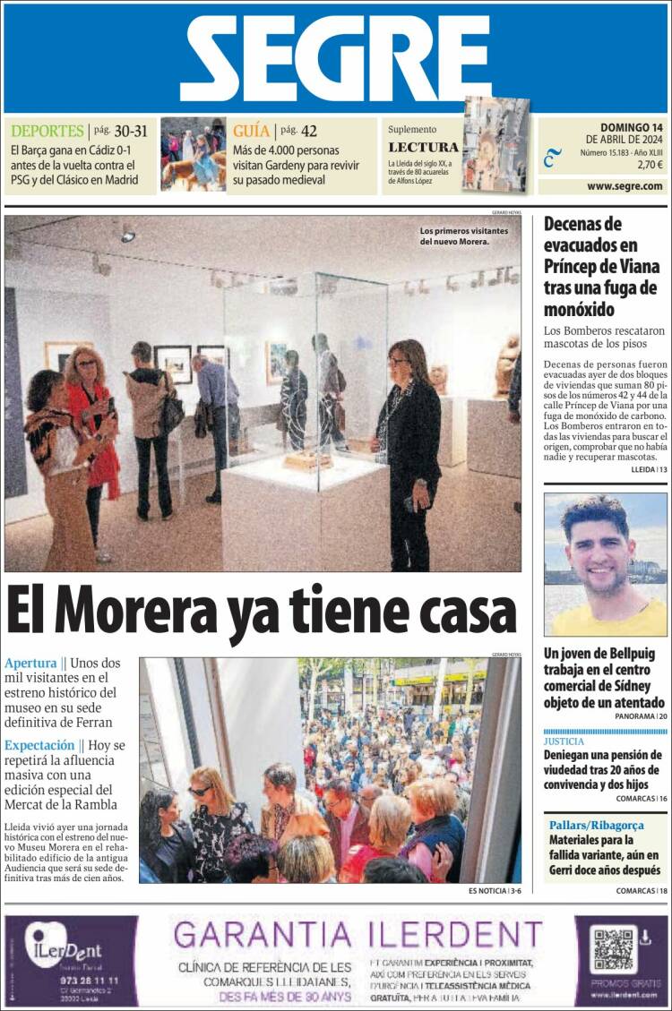 Portada de Segre  (España)