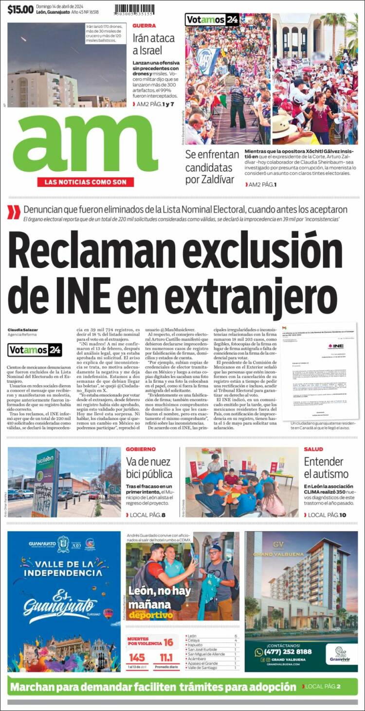 Portada de Al Día A.M. (Mexico)