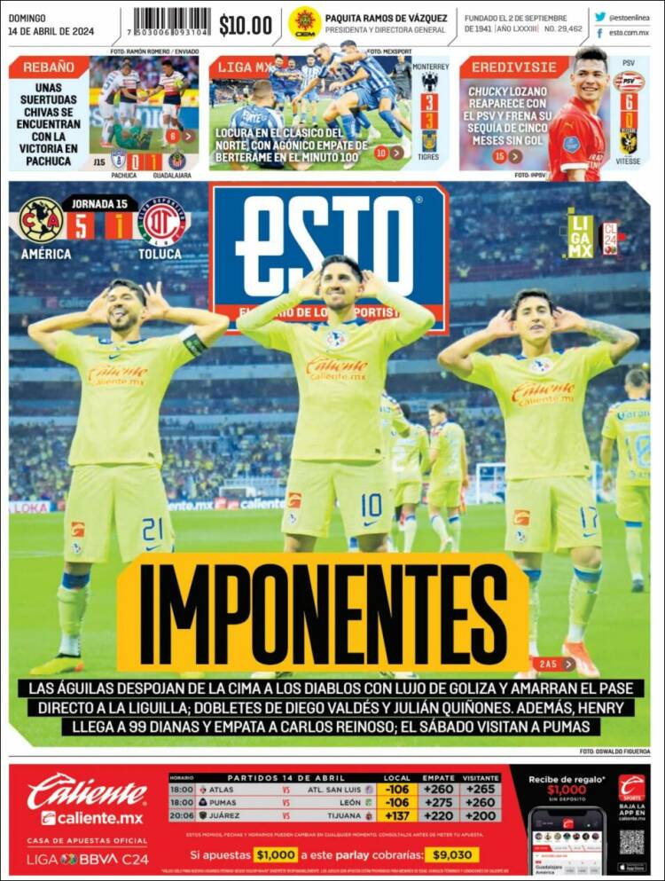 Portada de Esto (Mexico)