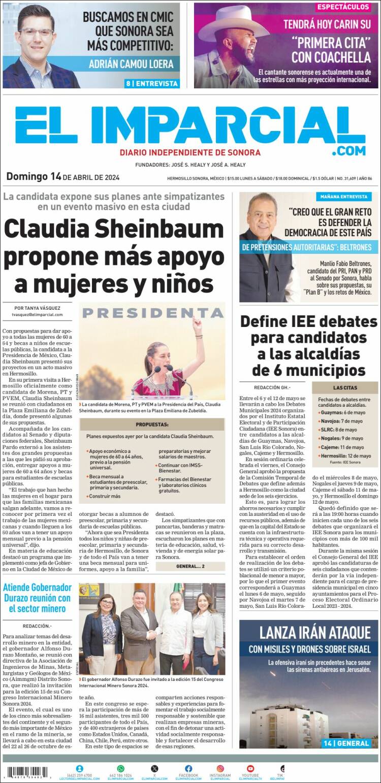 Portada de El Imparcial (Mexico)