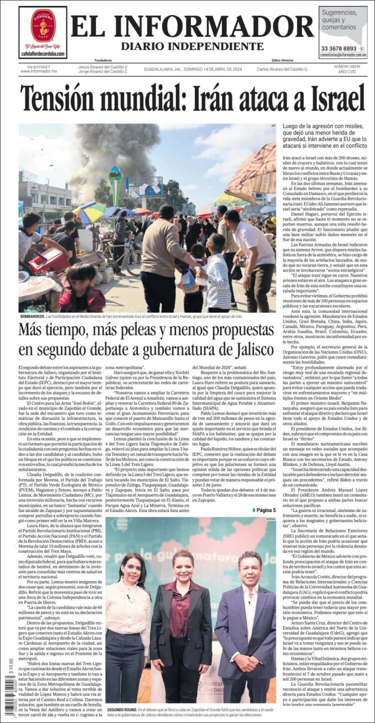 Portada de El Informador (Mexico)