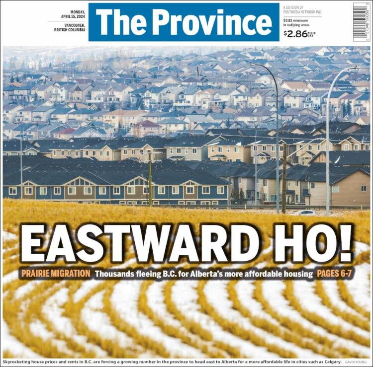 Portada de The Province (Canadá)