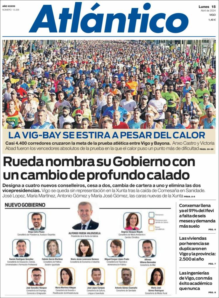Portada de Atlántico Diario (España)