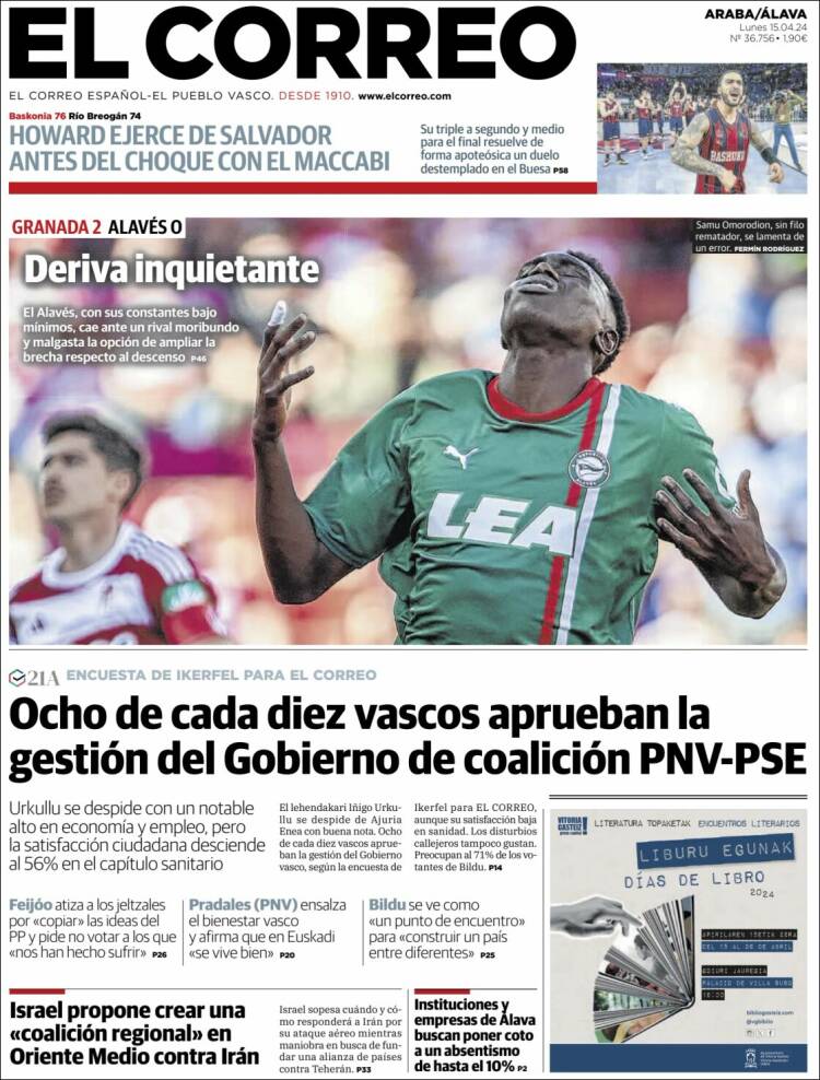 Portada de El Correo - Álava (España)