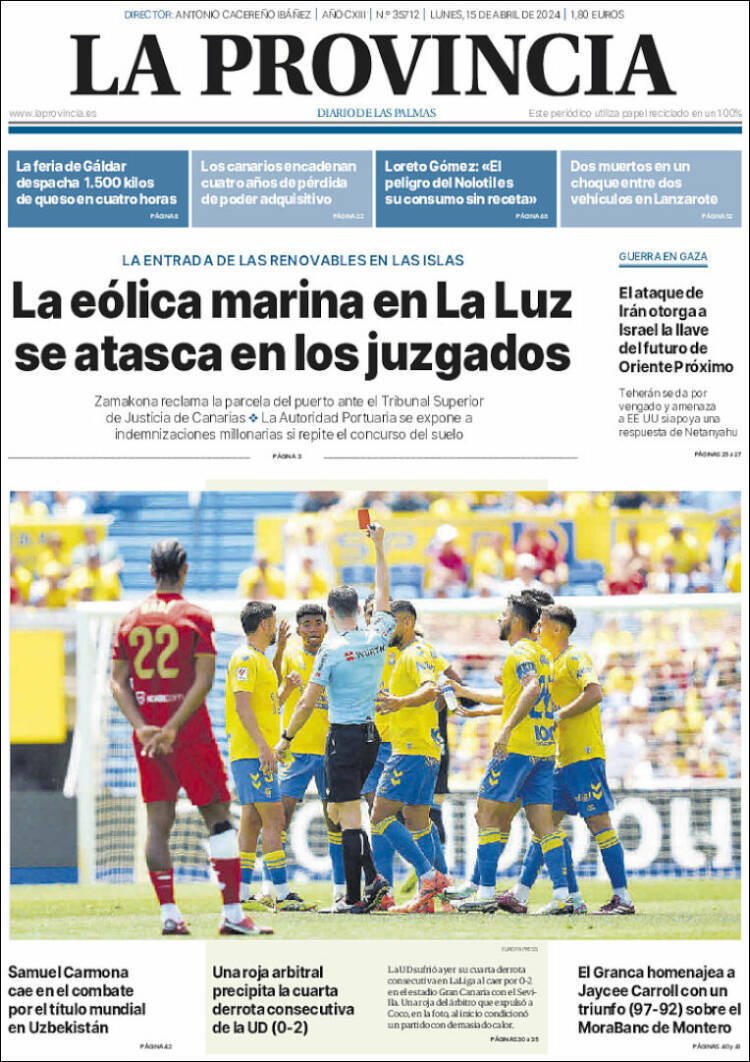 Portada de La Provincia (España)