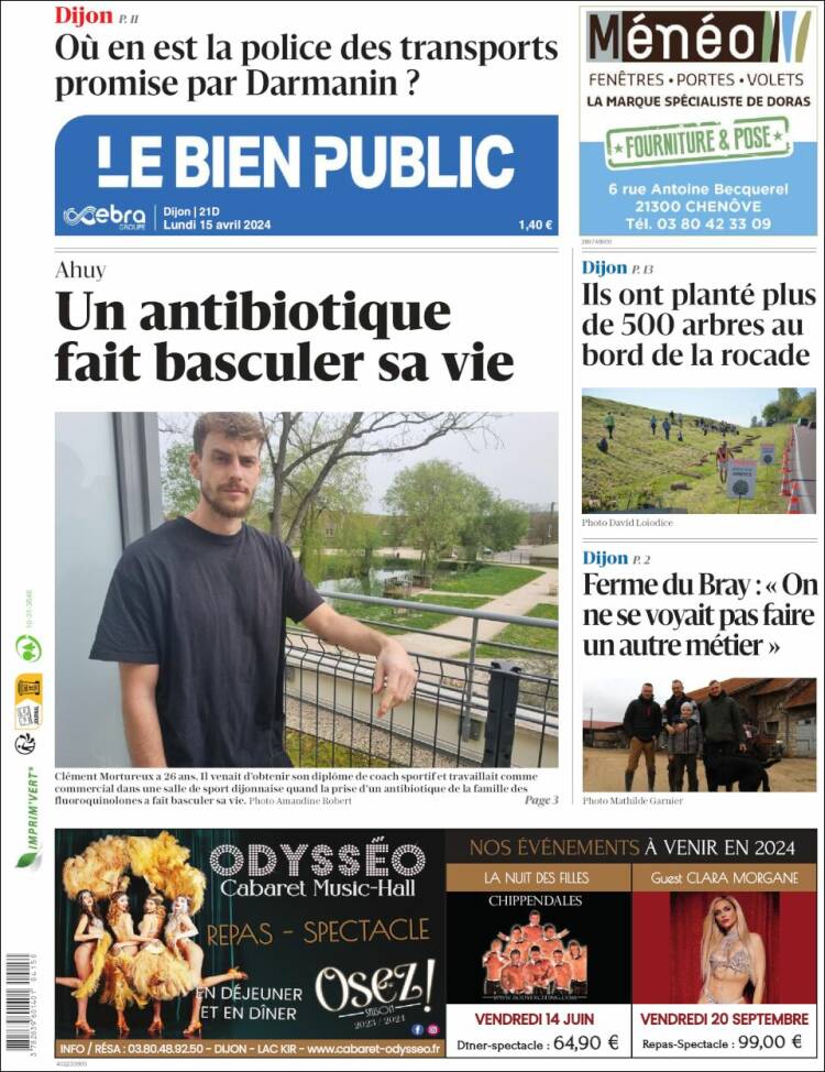 Portada de Le Bien Public (Francia)