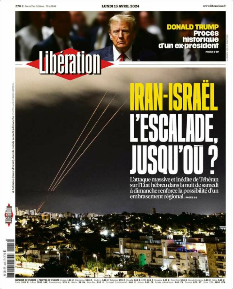 Portada de Libération (Francia)