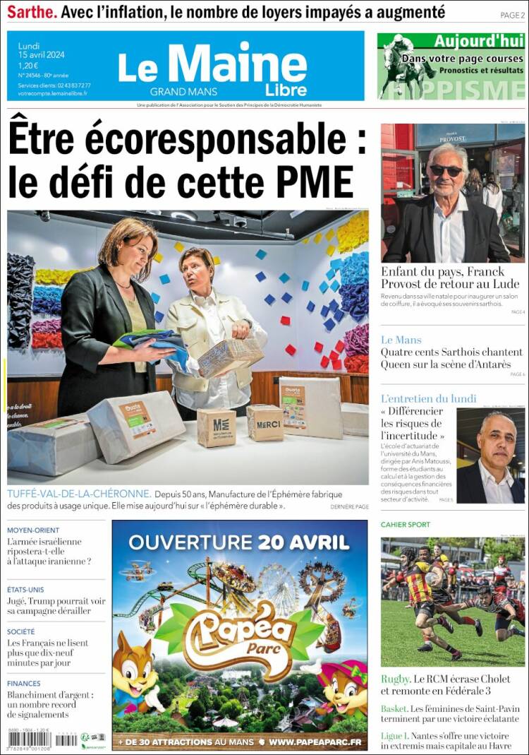 Portada de Le Maine Libre (Francia)