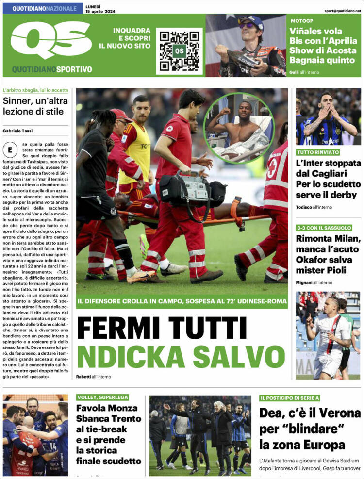 Portada de Quotidiano Sportivo (Italia)
